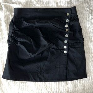 Zara black mini skirt with shell-like buttons
